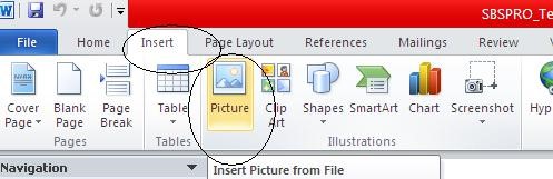 Click on Insert menu